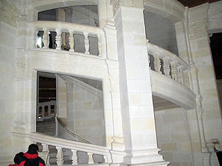 シャンポール城の螺旋階段
